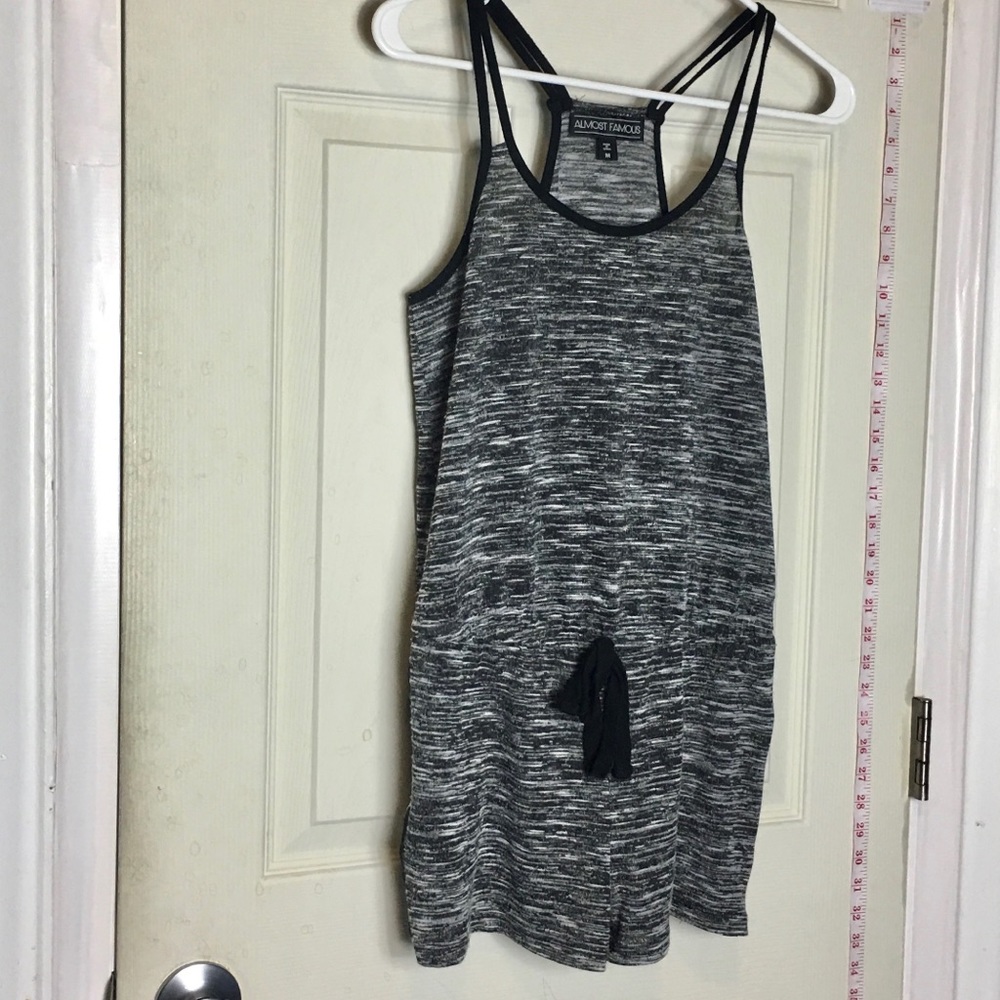 NEW Almost Famous grey knit romper M womens